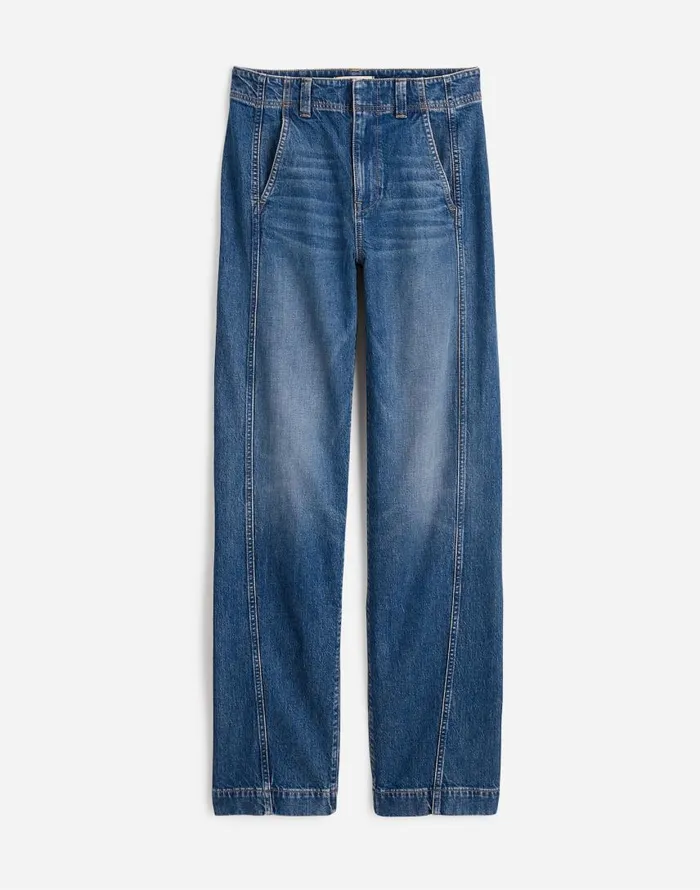 Jeans Women Madewell Tapered Denim Trousers In Concho Wash Concho Wash
