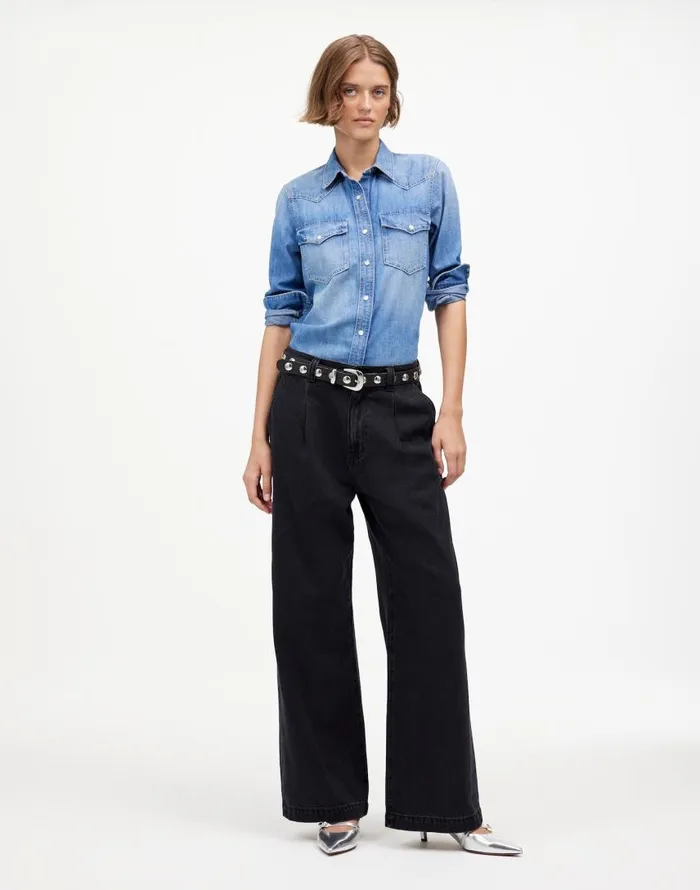 Jeans Women Madewell The Harlow WideLeg Jean Airy Denim Edition Hollenbeck Wash Jeans Women Madewell The Harlow WideLeg Jean Airy Denim Edition Hollenbeck Wash