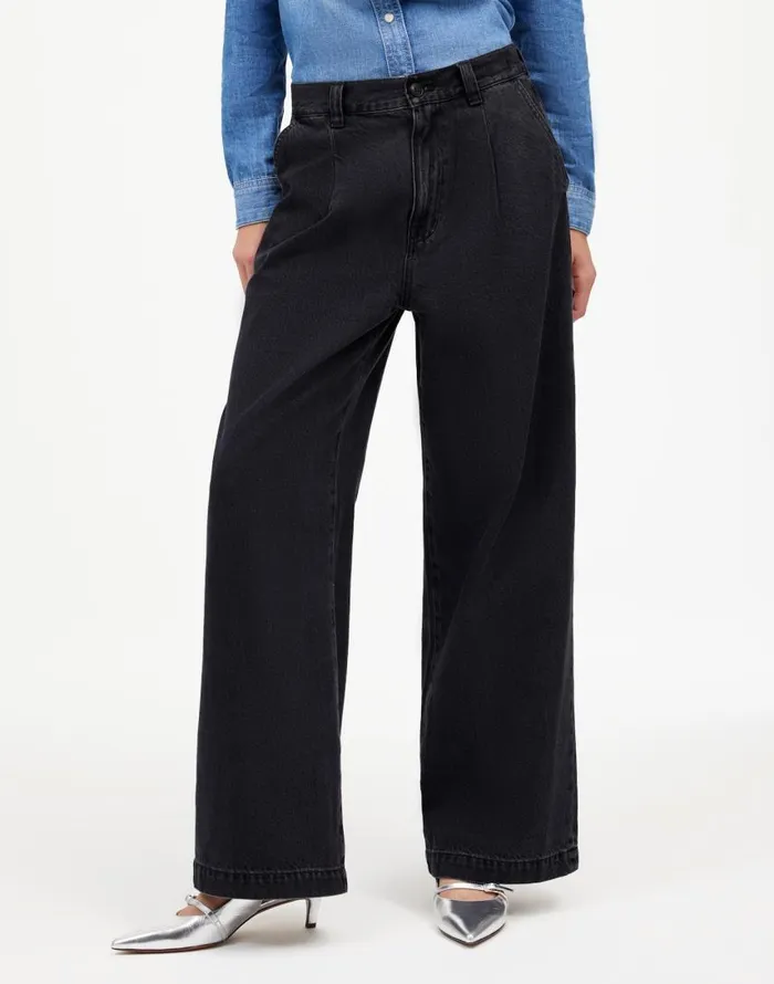 Jeans Women Madewell The Harlow WideLeg Jean Airy Denim Edition Hollenbeck Wash