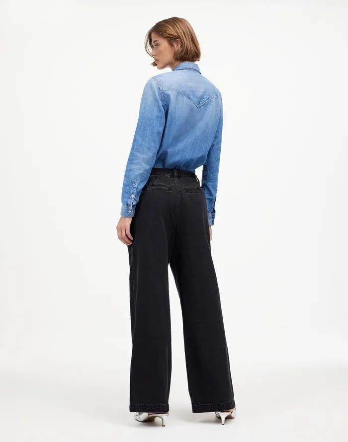 Jeans Women Madewell The Harlow WideLeg Jean Airy Denim Edition Hollenbeck Wash