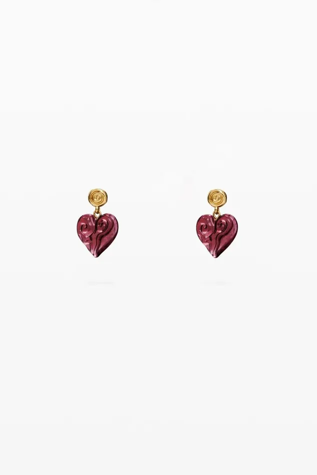 Jewelry Women Desigual Clear Crystal Zalio Earrings Red