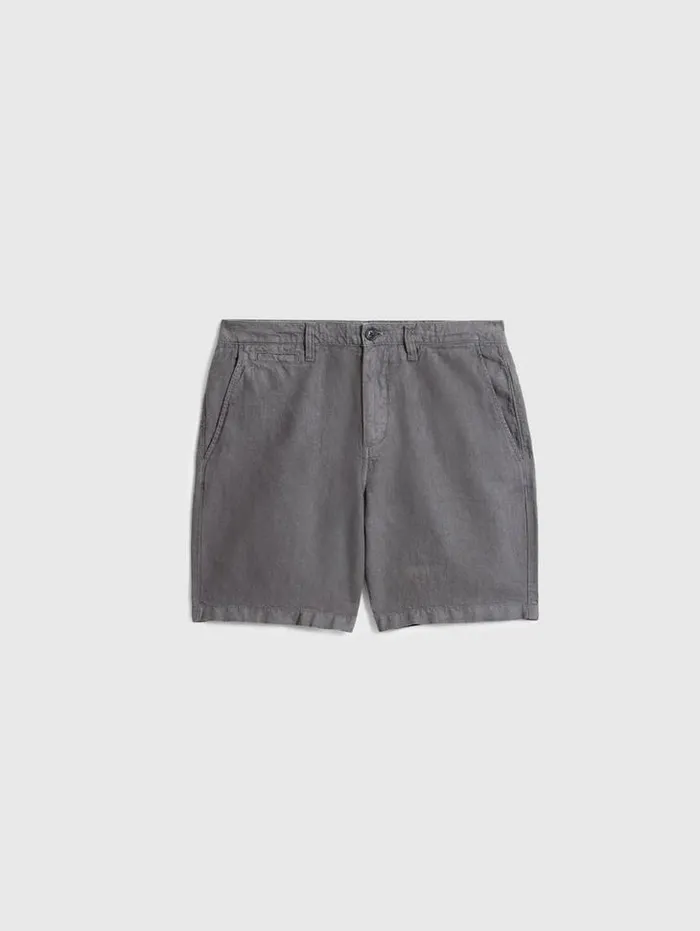 JOHNNY FLAT FRONT SHORTS Grey Stone Men John Varvatos Shorts And Swimwear