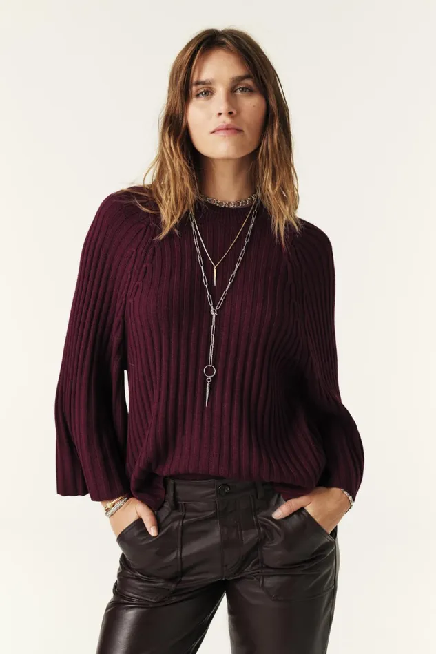 Jumper Jobert Purple Women Baandsh Sweaters and Cardigans