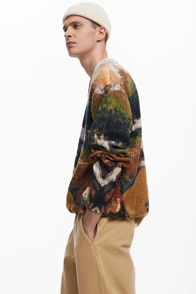 Jumpers And Sweatshirts Men Desigual Jumper Green