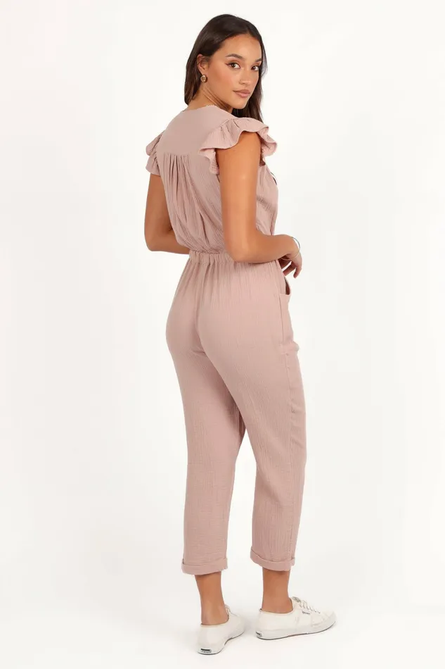 Jumpsuits and Rompers Petal and Pup Women Brooklyn Jumpsuit Dusty Mauve