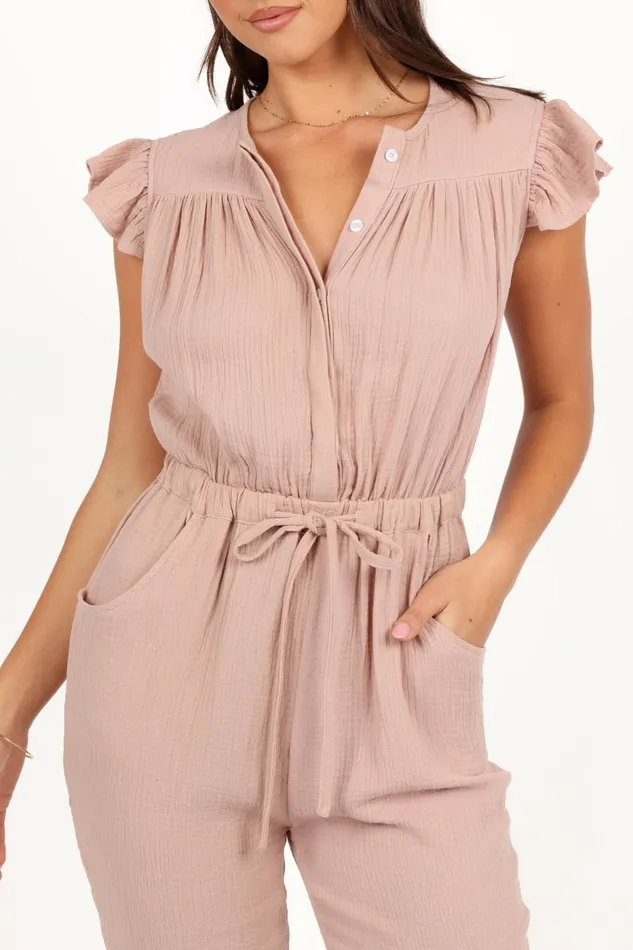 Jumpsuits and Rompers Petal and Pup Women Brooklyn Jumpsuit Dusty Mauve