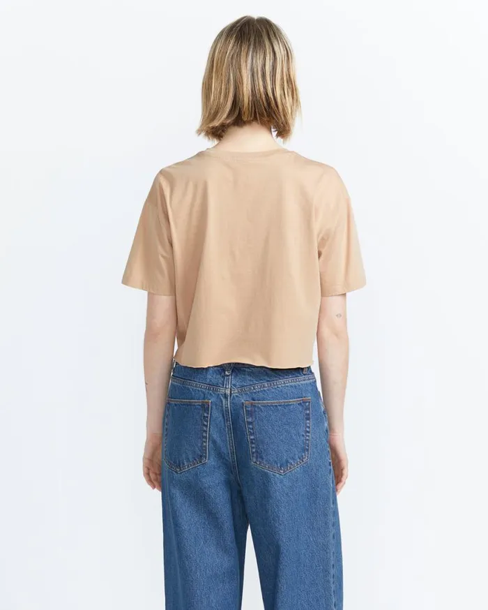 Just A Trim Short Sleeve Tee 8211 Sandstorm Womens Volcom Tops
