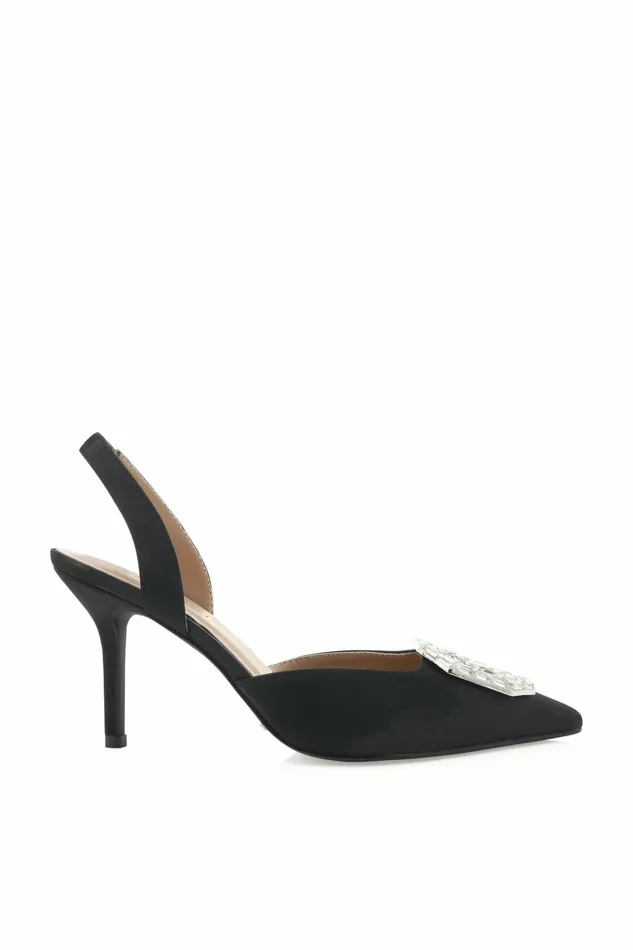 Katie Slingback Heel Black Women Heels Petal and Pup