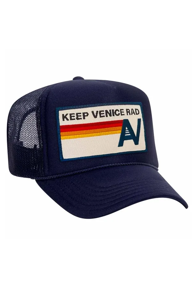 Keep Venice Rad 8211 Vintage Low Rise Trucker WomenMen Aviator Nation Trucker Hats