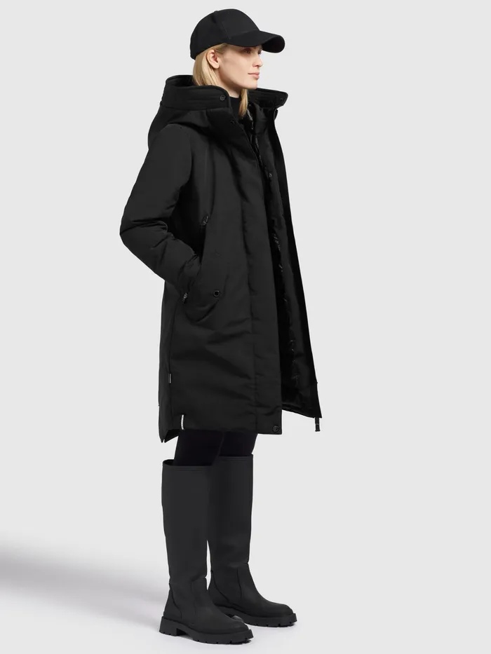 KHUJO Mantel CHARLYN4 Schwarz Schwarz Women Parkas
