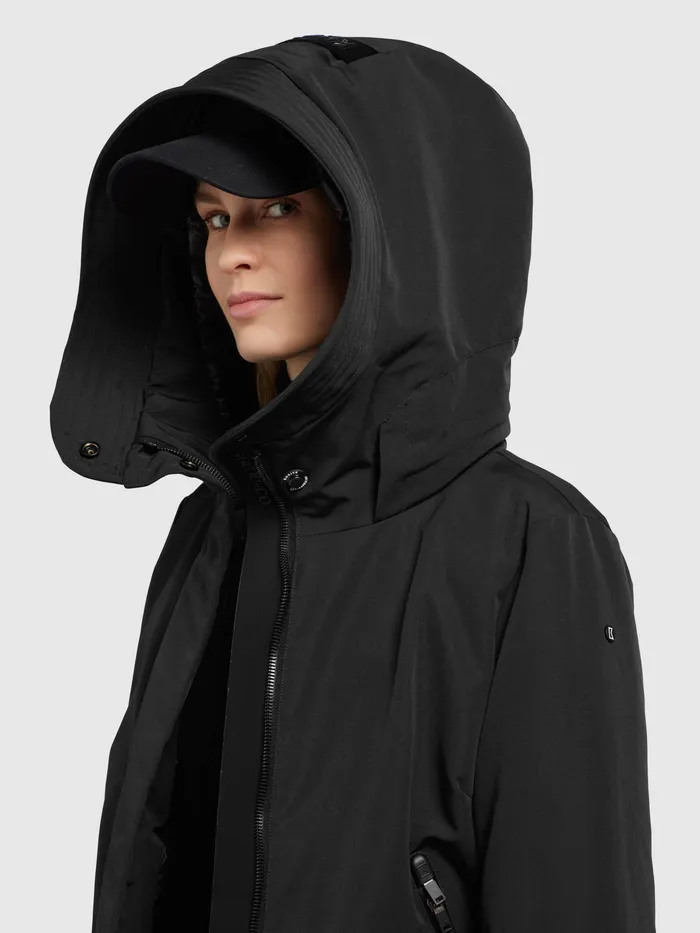 KHUJO Mantel CHARLYN4 Schwarz Schwarz Women Parkas
