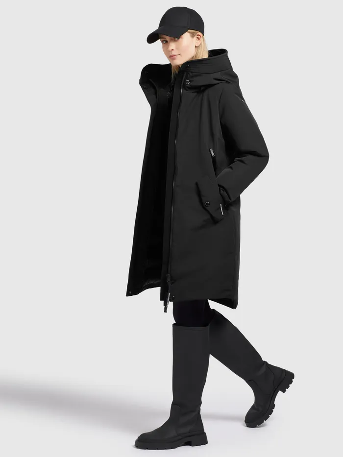 KHUJO Mantel CHARLYN4 Schwarz Schwarz Women Parkas