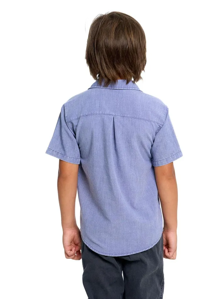 Kids Chaser Brand Boys Boys Heirloom Wovens Short Sleeve Button Down Shirt