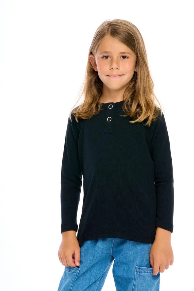 Kids Chaser Brand Boys Thermal Long Sleeve Raglan Henley