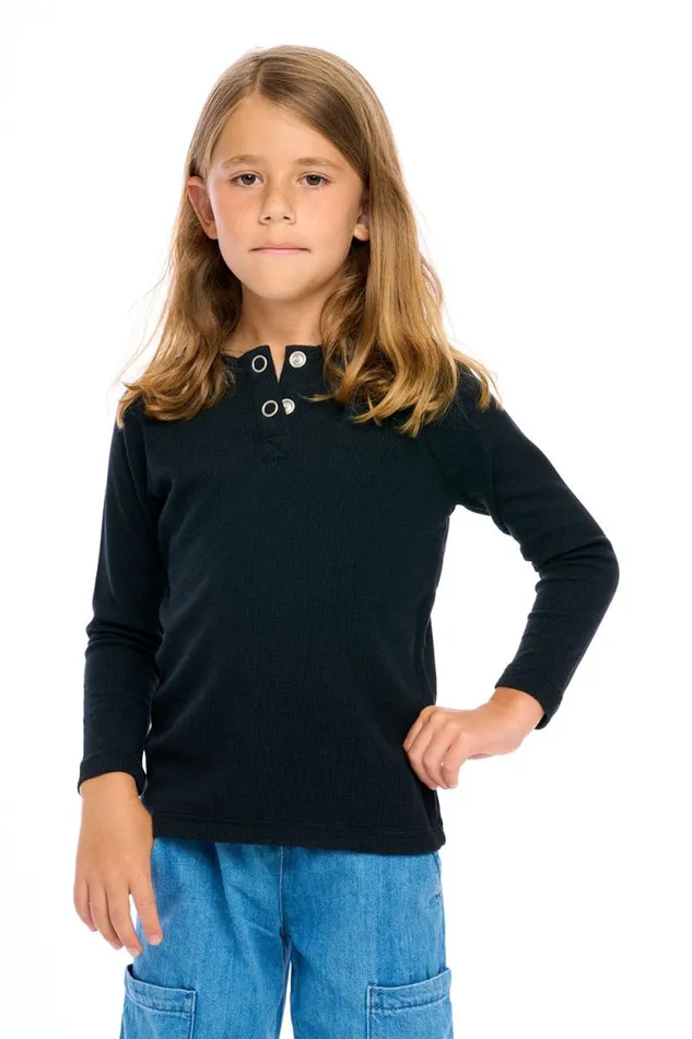 Kids Chaser Brand Boys Thermal Long Sleeve Raglan Henley