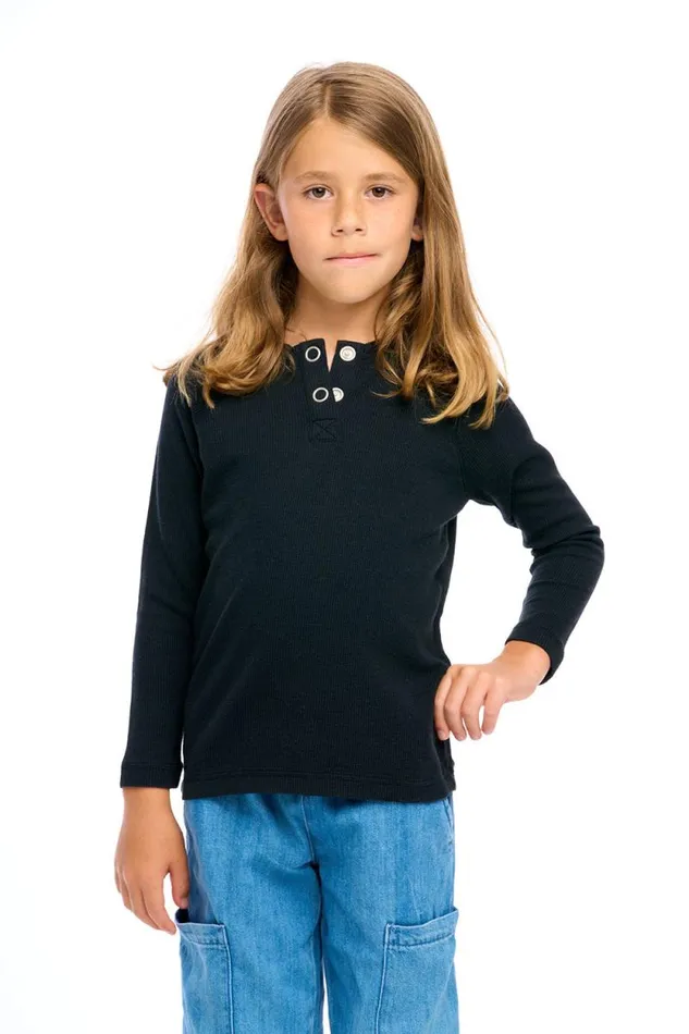 Kids Chaser Brand Boys Thermal Long Sleeve Raglan Henley