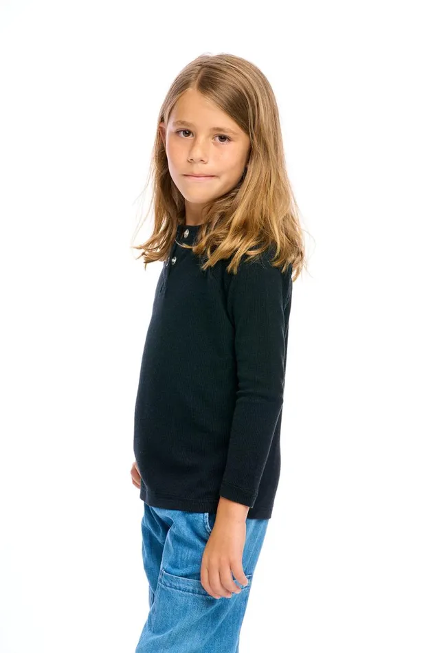 Kids Chaser Brand Boys Thermal Long Sleeve Raglan Henley