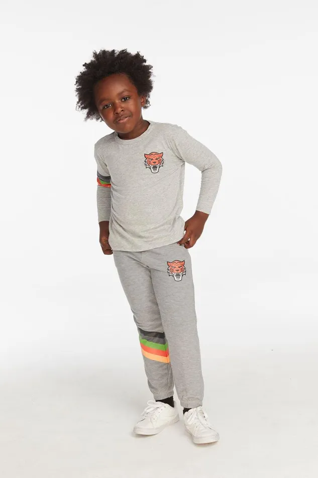 Kids Chaser Brand Boys Tiger Stripe Boys Pullover