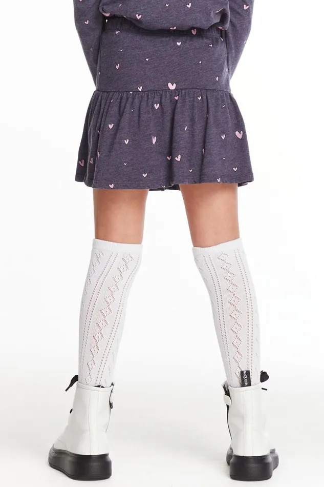 Kids Chaser Brand Girls Hearts Girls Peplum Skort