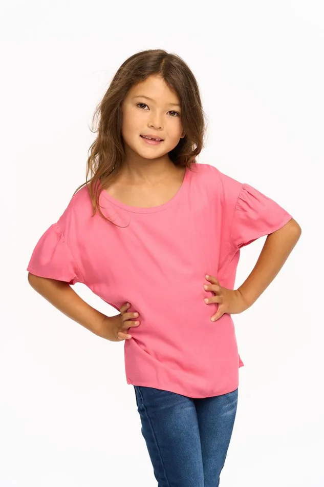 Kids Chaser Brand Girls Wynn Short Sleeve Top 8211 Pink Lemonade