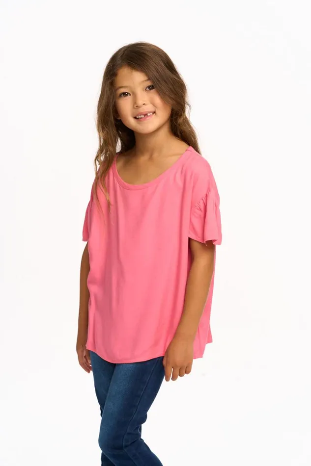 Kids Chaser Brand Girls Wynn Short Sleeve Top 8211 Pink Lemonade