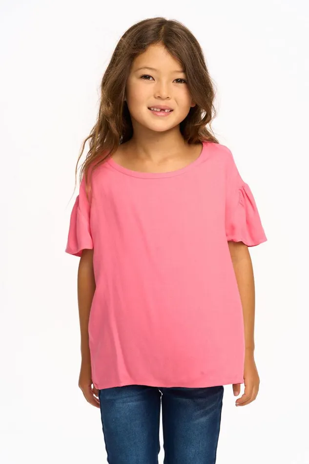 Kids Chaser Brand Girls Wynn Short Sleeve Top 8211 Pink Lemonade