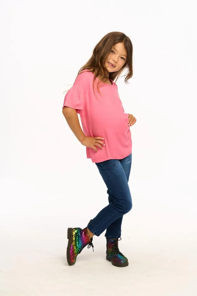 Kids Chaser Brand Girls Wynn Short Sleeve Top 8211 Pink Lemonade