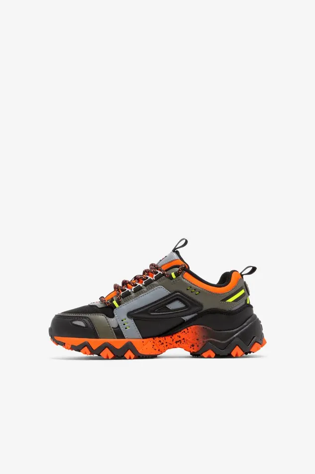 Kids Fila Big Kids 357 Big Oakmont Tr Shocking Orange Tarmac Black
