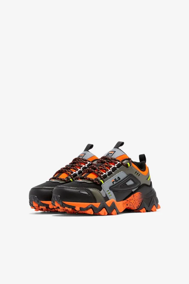 Kids Fila Big Kids 357 Big Oakmont Tr Shocking Orange Tarmac Black
