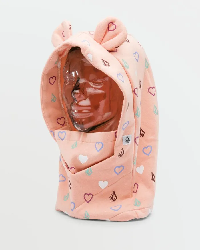 Kids Snow Creature Hood Thingy 8211 Coral Haze Kids Volcom Beanies