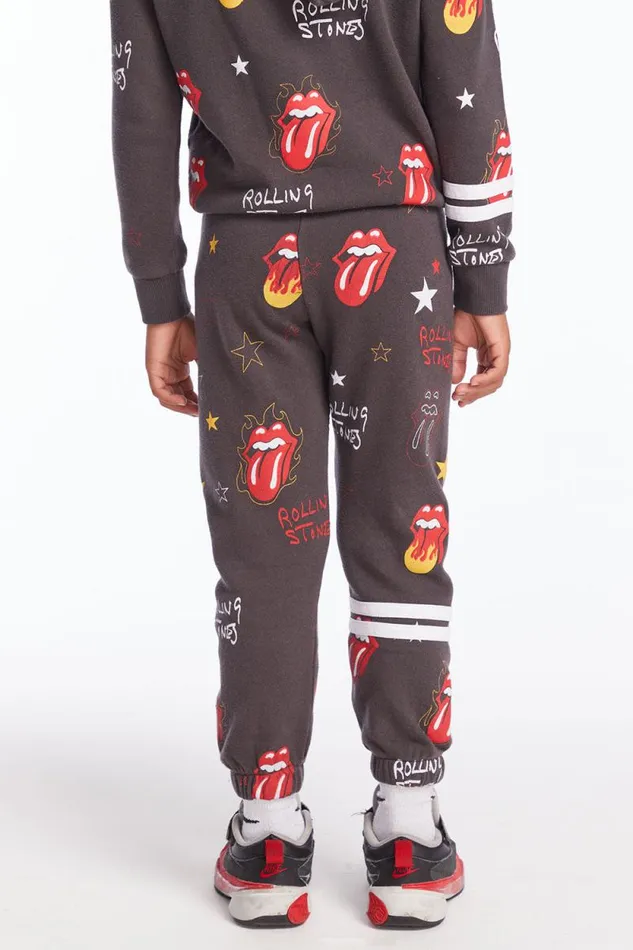 KidsWomens Chaser Brand Boys Rolling Stones Tongue Logo Stars Boys Pants