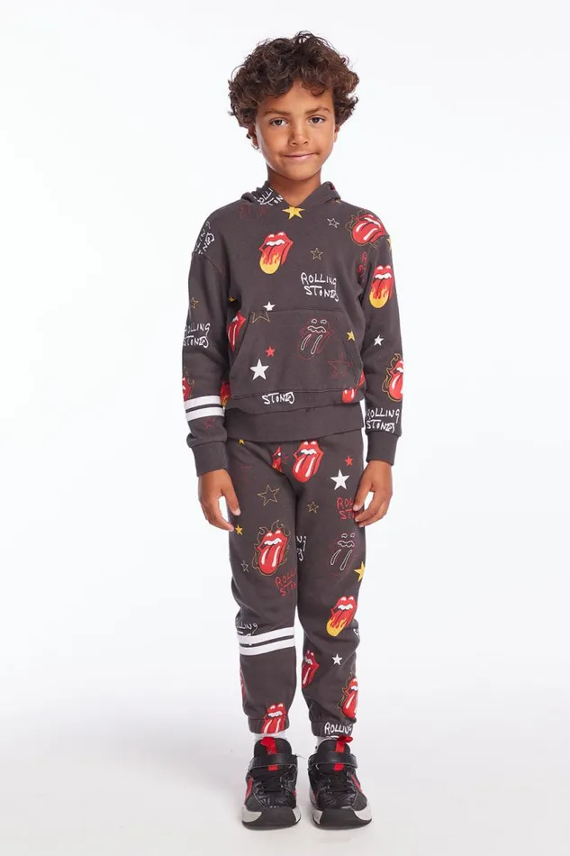KidsWomens Chaser Brand Boys Rolling Stones Tongue Logo Stars Boys Pants