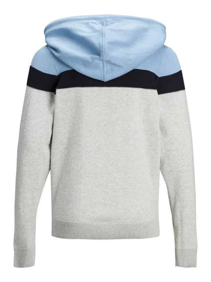 Knitwear JACK and JONES Junior BOYS COLOUR BLOCK CARDIGAN Blue Dusk Blue Online