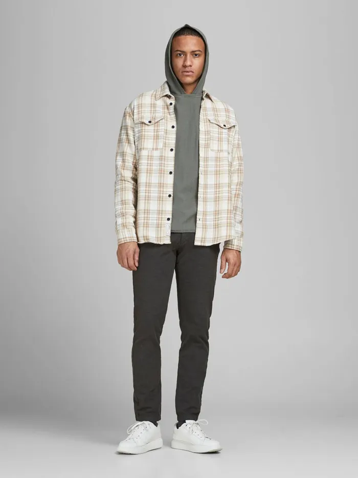 Knitwear JACK and JONES Mens HOODED KNITTED PULLOVER Grey Sedona Sage On Sale