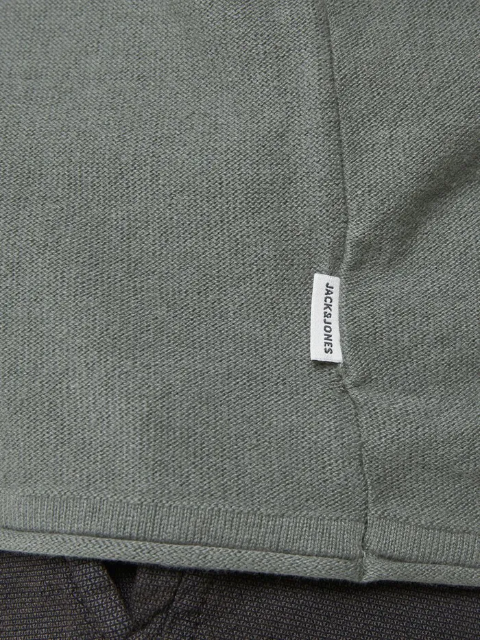 Knitwear JACK and JONES Mens HOODED KNITTED PULLOVER Grey Sedona Sage On Sale