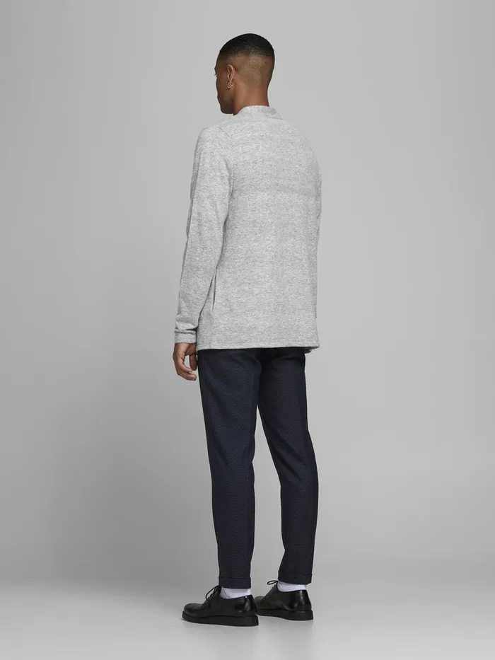 Knitwear JACK and JONES Mens OPEN CARDIGAN Grey Light Grey Melange Online