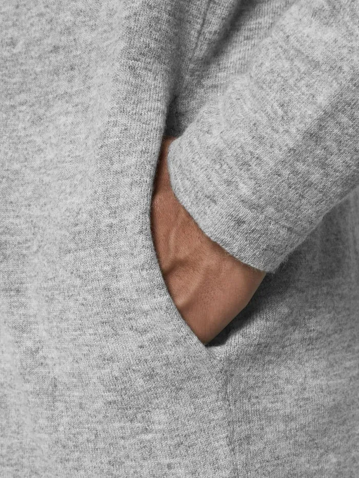Knitwear JACK and JONES Mens OPEN CARDIGAN Grey Light Grey Melange Online
