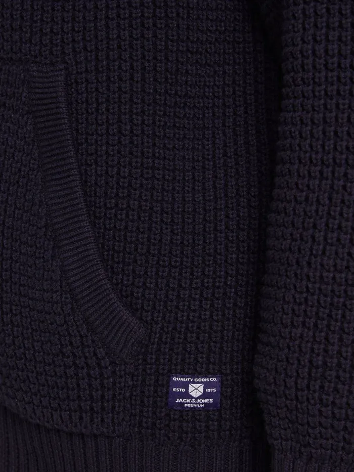 Knitwear JACK and JONES Mens ZIP THROUGH KNITTED PULLOVER Blue Deep Well Gift 4 You