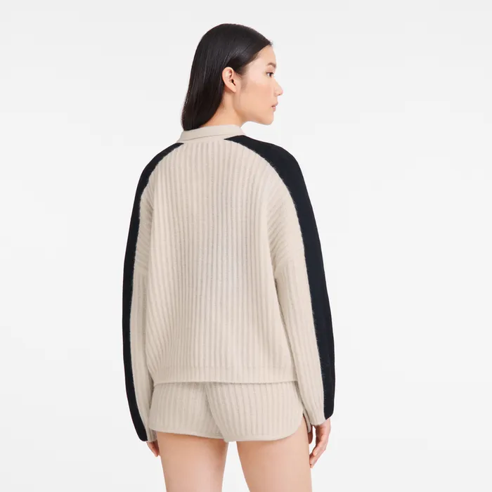 KnitwearTops and Blouses Polo collar jumper EcruEcruEcru 8211 Longchamp Women KnitwearTops and Blouses Polo collar jumper EcruEcruEcru 8211 Longchamp Women
