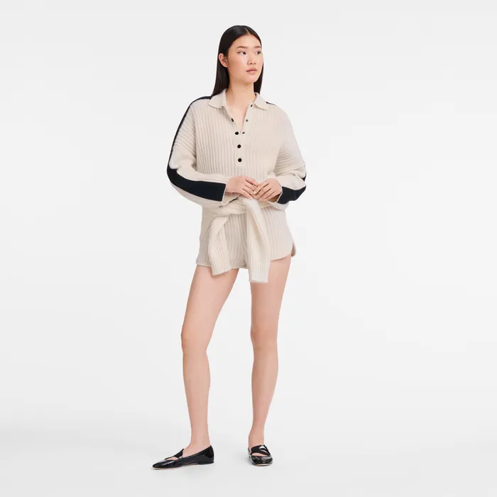 KnitwearTops and Blouses Polo collar jumper EcruEcruEcru 8211 Longchamp Women KnitwearTops and Blouses Polo collar jumper EcruEcruEcru 8211 Longchamp Women