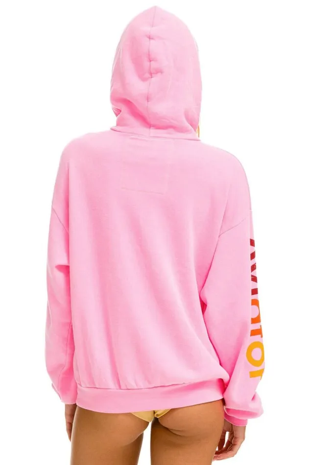 La Jolla Relaxed Pullover Hoodie 8211 Neon Pink WomenMen Aviator Nation Hoodies