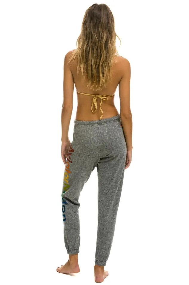 La Jolla Sweatpants 8211 Heather Grey Women Aviator Nation Sweatpants
