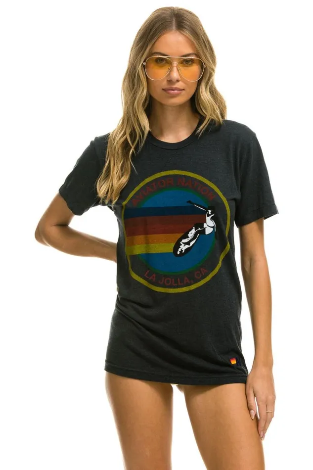 La Jolla Tee 8211 Charcoal WomenMen Aviator Nation Tees