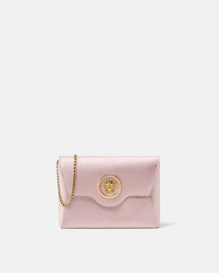 La Medusa Envelope Clutch Light Pink Women Versace Shoulder and Crossbody