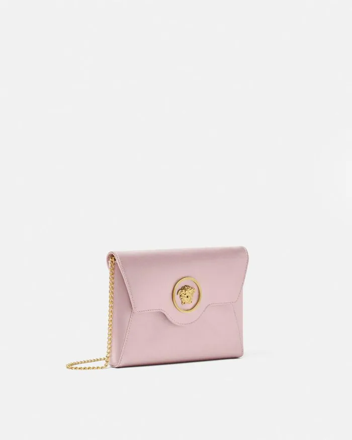 La Medusa Envelope Clutch Light Pink Women Versace Shoulder and Crossbody