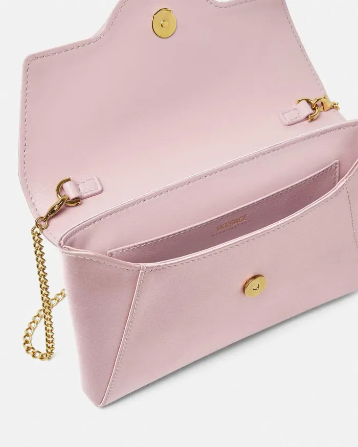 La Medusa Envelope Clutch Light Pink Women Versace Shoulder and Crossbody