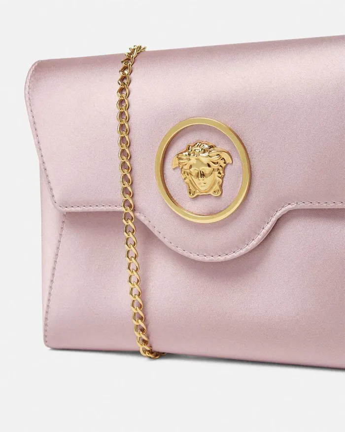 La Medusa Envelope Clutch Light Pink Women Versace Shoulder and Crossbody