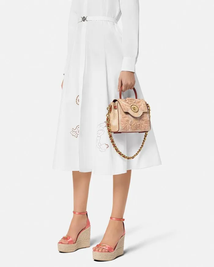 La Medusa Small Handbag Beige Women Versace Top Handle
