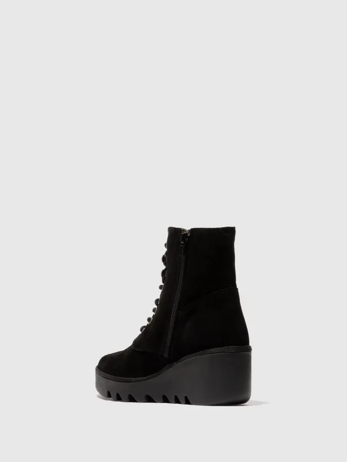 Laceup Ankle Boots BIRR534FLY OIL SUEDE BLACK Women Fly London Ankle Boots