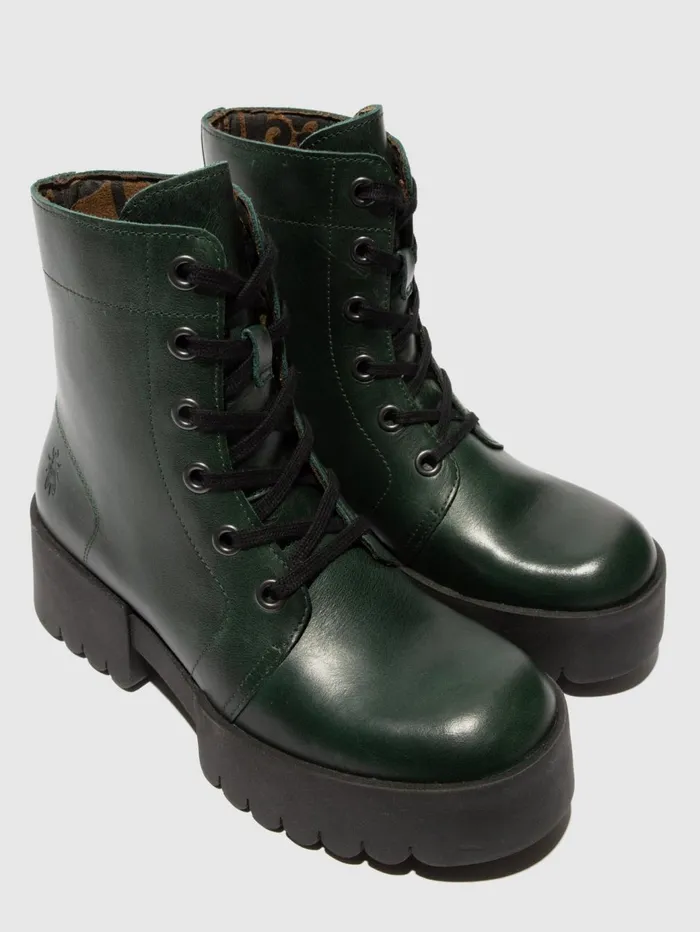 Laceup Ankle Boots ELVU140FLY PETROL Women Fly London Ankle Boots